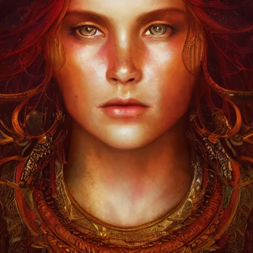 Prompt: majestic gracious regal goddess persephone portrait, ancient greece, atmospheric lighting, painted, intricate, volumetric lighting, beautiful, rich deep colours masterpiece, golden hour, sharp focus, ultra detailed, by leesha hannigan, ross tran, thierry doizon, kai carpenter, ignacio fernandez rios