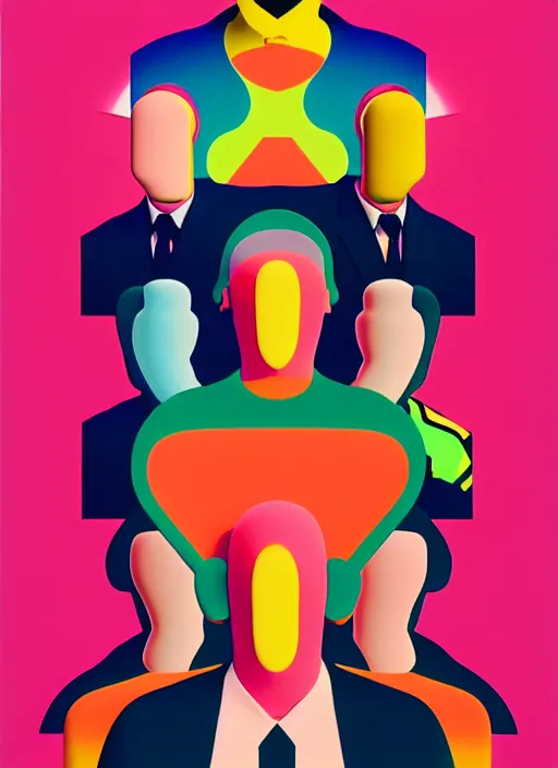 Image similar to multilayered men by shusei nagaoka, kaws, david rudnick, pastell colours, cell shaded, 8 k