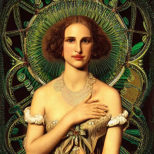 Image similar to portrait of natalie portman by ernst haeckel