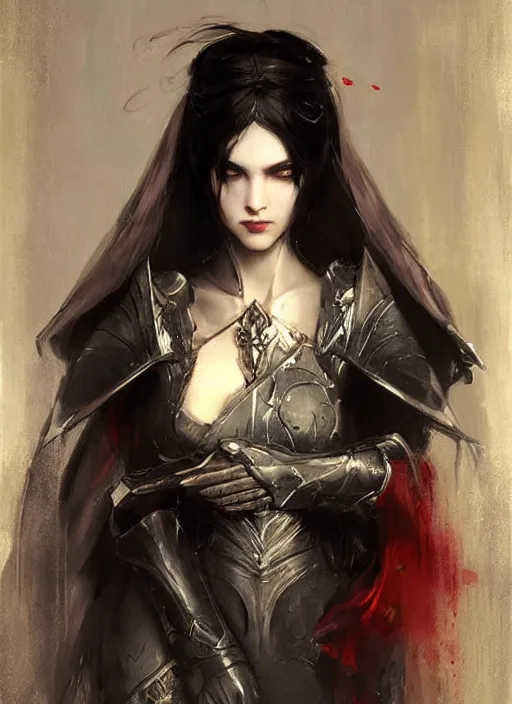 Image similar to imperial princess knight gothic girl. by ruan jia, by robert hubert, illustration