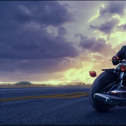 Prompt: a photo of jair messias bolsonaro driving a motorcycle at the sunset, octane render, unreal engine 5, high quality, highly detailed, close up photo, 8 k, hyperrealistic