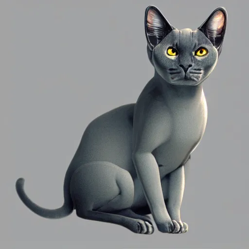 Image similar to gray burmese cat in pirate tricorn, artstation, fantasy