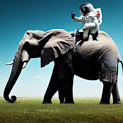 Image similar to elephant wearing spacesuit