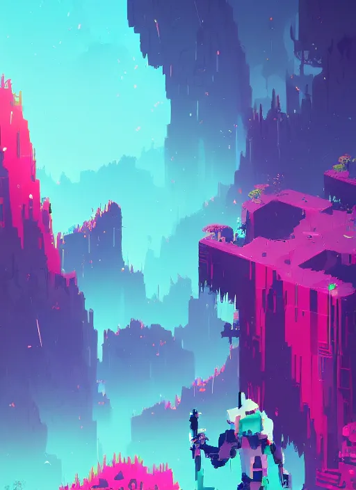 Image similar to hyper light drifter, wallpaper,