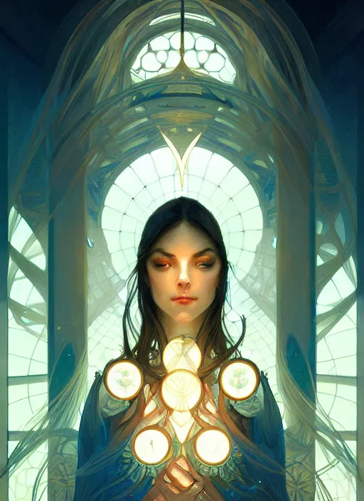 Image similar to symmetry!! water, glowing lights!! intricate elegant, highly detailed, digital painting, artstation, concept art, smooth, sharp focus, illustration, art by artgerm and greg rutkowski and alphonse mucha