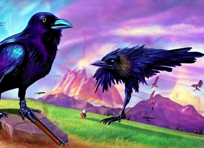 Image similar to a raven. ocarina of time nintendo 6 4 ( 1 9 9 4 )