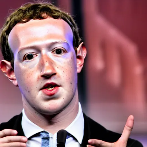 Prompt: mark zuckerberg as the face of a robot