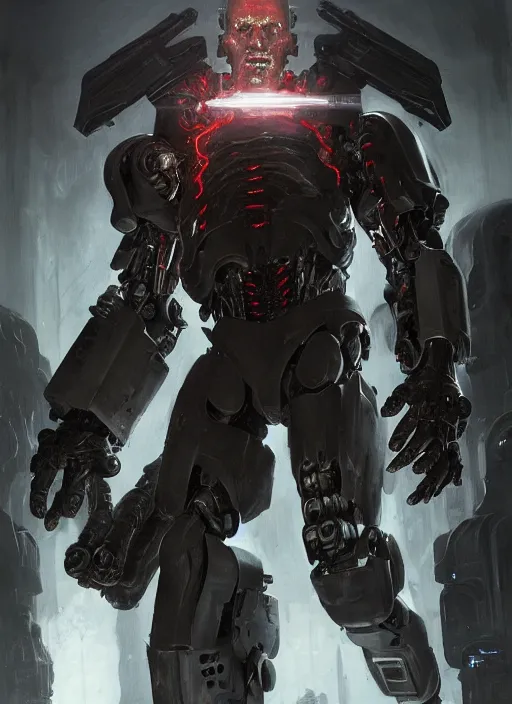 Image similar to julian beck as victor stone, full body concept, cyborg, borg, strogg, face of a man, terminator, flesh, quake strogg, doom demon, wolfenstein, monstrous, powerful, symmetry, symmetrical, concept art by ruan jia and greg rutkowski