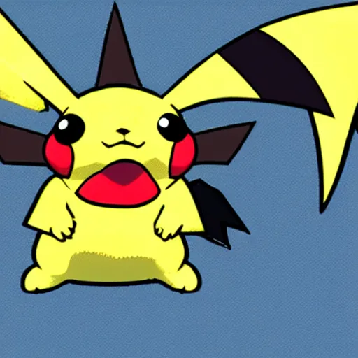 Image similar to a cross between pikachu, and gloom