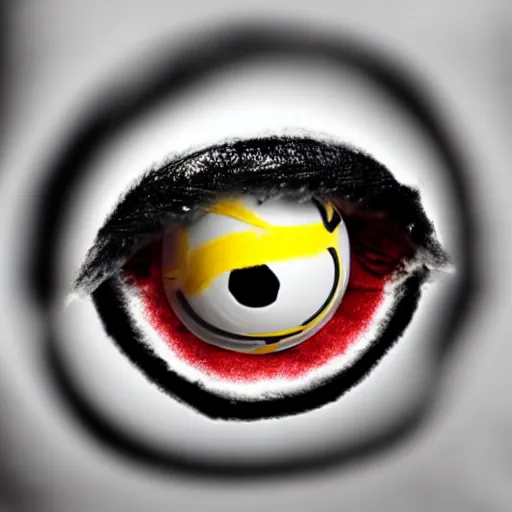 Image similar to an eye with football as pupil