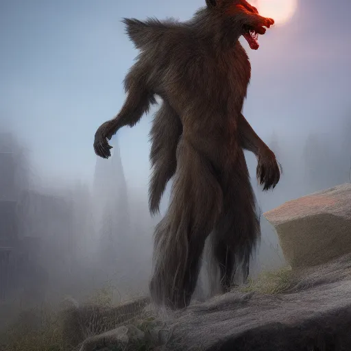 Image similar to werewolf from van helsing unreal engine hyperreallistic render 8k character concept art masterpiece