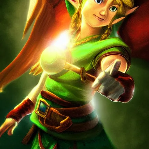 Prompt: digital art of zelda, beautiful lighting.