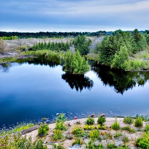 Image similar to if apple designed country, rhode island johnson pond