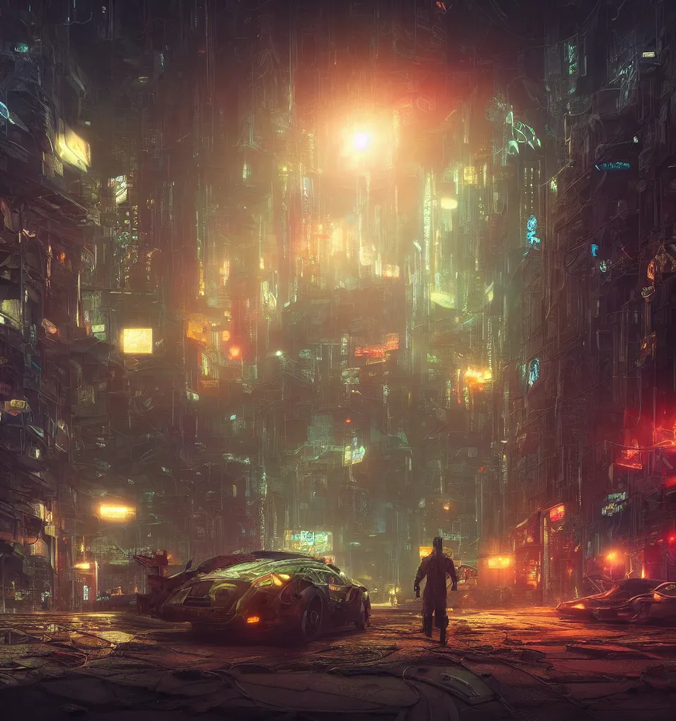 Image similar to large cyberpunk toad, cinematic, highly detailed, octane render, cg, rich cinematic atmosphere, perfect digital art, mystical journey in strange world, Mystical, cyberpunk, sci-fi, surreal, glowing lights, sharp focus, high detailed, by michael whelan and Karol Bak