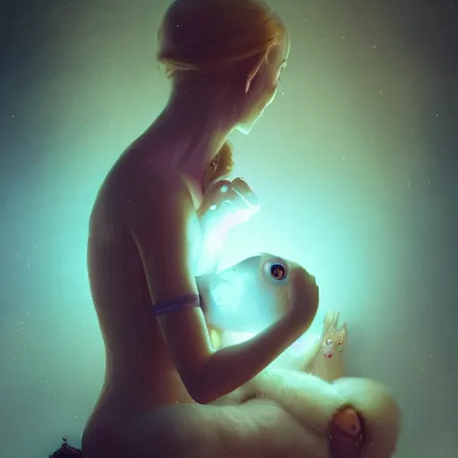 Image similar to The snuggliest snuggles in the world, huggy wuggy from poppy playtime video game, fullbody, ultra high detailed, glowing lights, oil painting, Greg Rutkowski, Charlie Bowater, Beeple, unreal 5, DAZ, hyperrealistic, octane render, RPG portrait, dynamic lighting, fantasy art, beautiful face