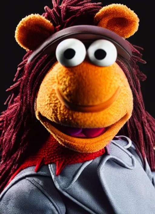 Image similar to studio portrait still of muppet!!!!! bucky barnes the winter soldier!!!!!! as a muppet muppet as a muppet, 8 k, studio lighting, key light,