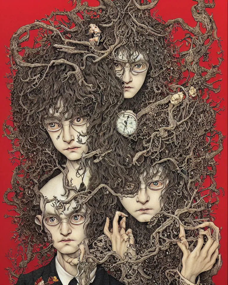 Image similar to portrait painted in jacek yerka style drawn by vania zouravliov and takato yamamoto, inspired by harry potter, intricate acrylic gouache painting, high detail, sharp high detail, artstation