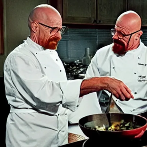 Prompt: walter white winning a cooking competition