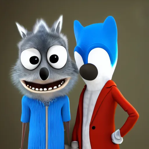 Image similar to mordecai and rigby, 4 k realistic photo