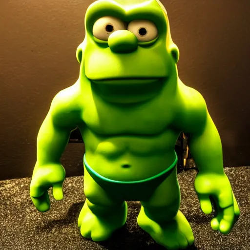 Image similar to spongebob hulk homer shrek scooby doo alien godzilla, highly detailed, extremely high quality, hd, 4 k, 8 k, professional photographer, 4 0 mp, lifelike, top - rated, award winning, cinematic, realistic, detailed lighting, detailed shadows, sharp, no blur, edited, corrected, trending