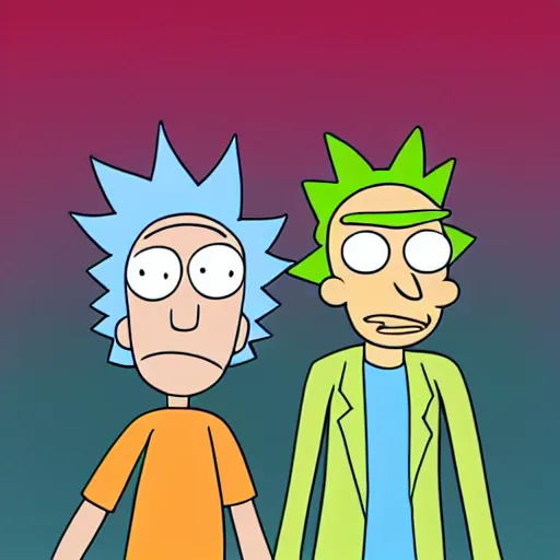 Prompt: phineas and ferb rick and morty