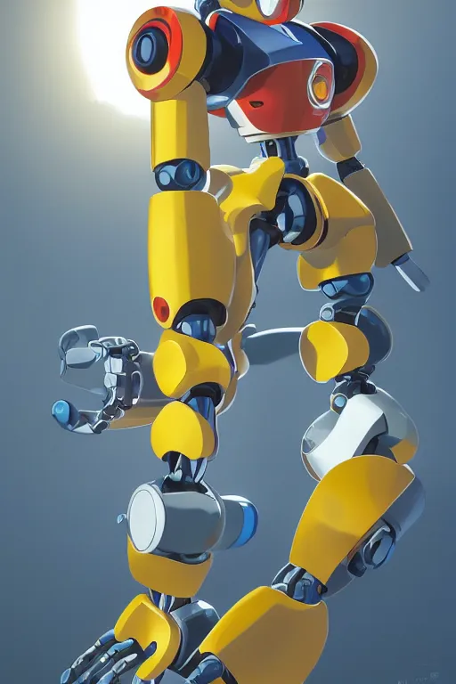 Image similar to metabots medabots medarotto medarot robot minimalist comics, behance hd by jesper ejsing, by rhads, makoto shinkai and lois van baarle, ilya kuvshinov, rossdraws global illumination ray tracing hdr radiating a glowing aura