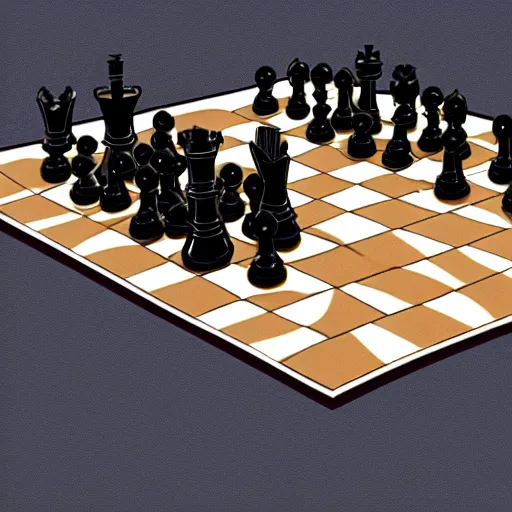Prompt: chess in hyperbolic geometry