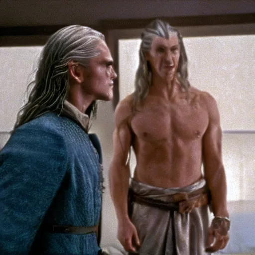 Image similar to Legolas, Frodon, Gandalf in American Psycho (1999)