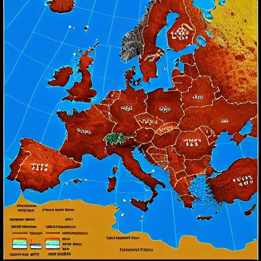 Prompt: european map in 2 0 3 0