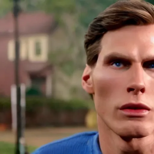 Image similar to Live Action Still of Jerma in Back to the Future, real life, hyperrealistic, ultra realistic, realistic, highly detailed, epic, HD quality, 8k resolution, body and headshot, film still