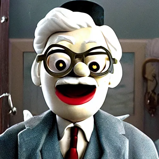 Image similar to colonel sanders in coraline