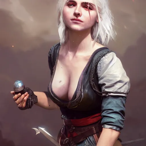 Prompt: ciri from the witcher 3 video game, huggy wuggy from poppy playtime video game, fullbody, ultra high detailed, glowing lights, oil painting, greg rutkowski, charlie bowater, beeple, unreal 5, daz, hyperrealistic, octane render, rpg portrait, dynamic lighting, fantasy art, beautiful face