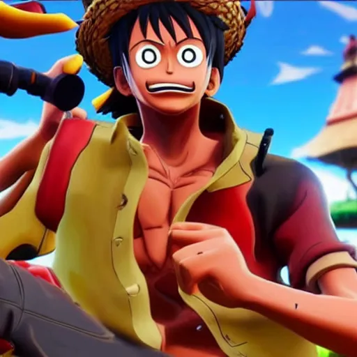 Image similar to luffy in fortnite