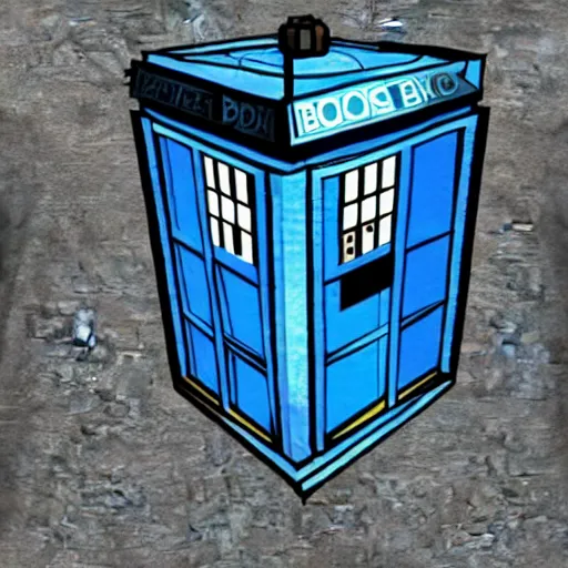 Prompt: minecraft tardis doctor who