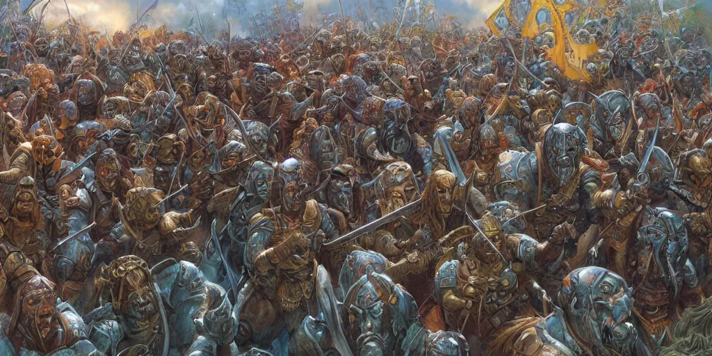 Prompt: marching orc army by Mark Brooks, Donato Giancola, Victor Nizovtsev, Scarlett Hooft, Graafland, Chris Moore