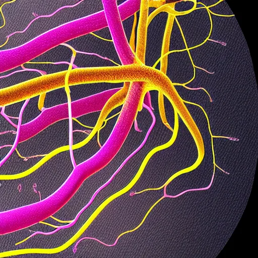 Image similar to detailed realistic illustration of a neuromuscular junction