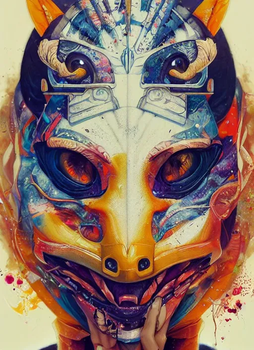 Prompt: beautiful portrait of Agumon, by Tristan Eaton, Stanley Artgermm, Tom Bagshaw, Greg Rutkowski, Carne Griffiths. trending on DeviantArt, face enhance, hyper detailed, trending on Artstation, 8k, masterpiece, graffiti paint, fine detail, full of color, intricate detail, golden ratio illustration