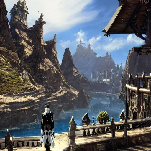 Prompt: FFXIV Heavensward, matte painting, extreme detail, 8k resolution, absolute masterpiece, upscaled