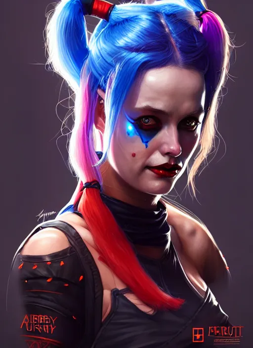 Prompt: portrait of apex legends harley quinn, intricate, elegant, glowing lights, highly detailed, digital painting, artstation, glamor pose, concept art, smooth, sharp focus, illustration, art by artgerm and greg rutkowski, artey freytag