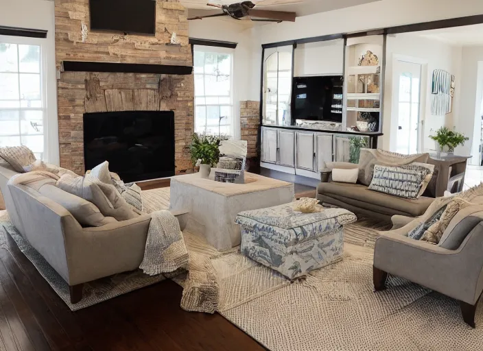 Image similar to remodeled family room by joanna gaines