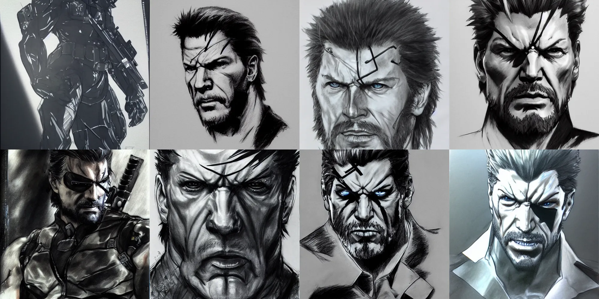 Prompt: vince mcmahon as a character in metal gear solid, pencil drawing, by yoji shinkawa, 8 k, high detailed