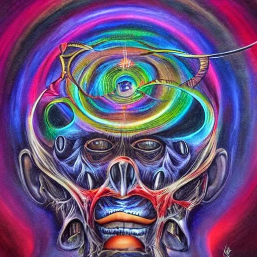 Image similar to misanthropy, the hate for people, airbrush art, shamanic dmt art, by basuki abdullah