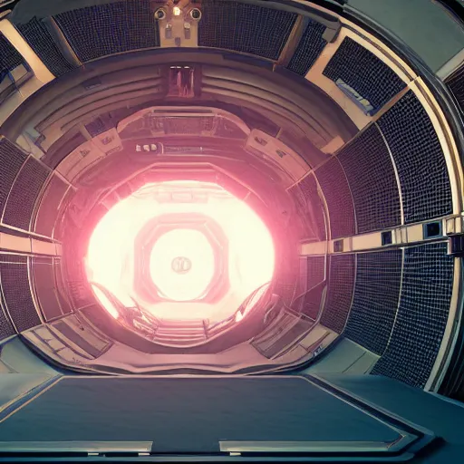 Prompt: the inside of an O'Neill cylinder space station, sense of awe, epic, wide shot, trending on artstation, sharp focus, smooth, volumetric light, photorealism, cinematic, dramatic, ominous, fine details 8k octane rendering