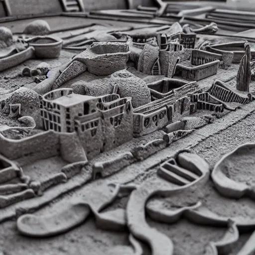 Image similar to clay city, clay art, high details, 8k, sharp