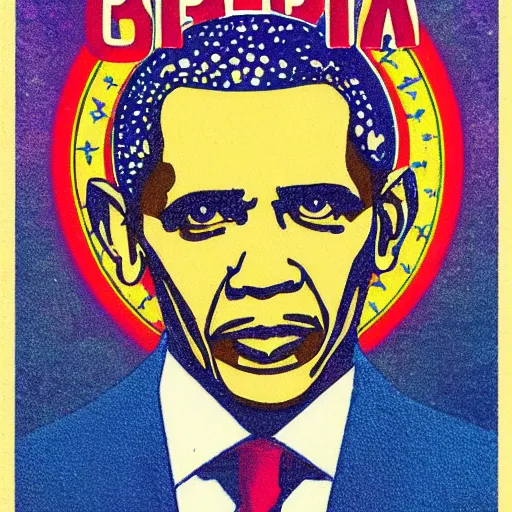 Prompt: the tarot card'obama'