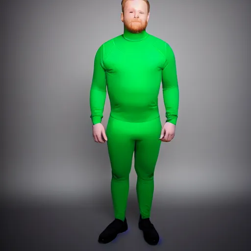 Image similar to paymoneywubby wearing full body green - screen suit, professional portrait photography