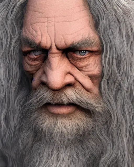 Image similar to jesus christ as gandalf the gray, character art, by various concept artists, redshift render, hyperrealistic face, photorealistic render