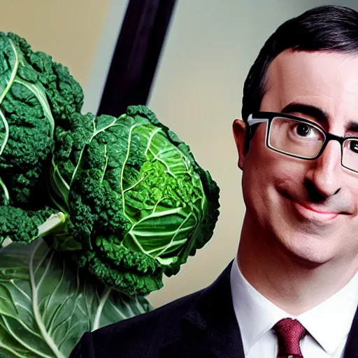 Image similar to john oliver and the cabbage are getting married