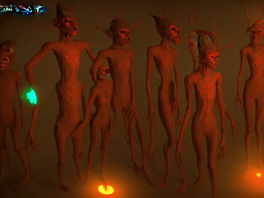 Prompt: a dmt hallucination of machine elves. weird, uncanny, supernatural, creepy. unreal engine, 8 k, trending on artstation.