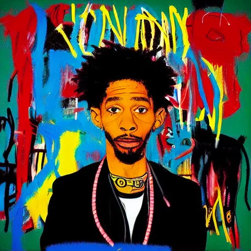 Image similar to sonny digital album cover basquiat style